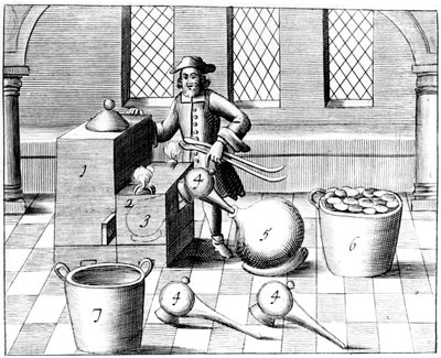 Destillation von Salpetersäure, 1683 von Unbekannt