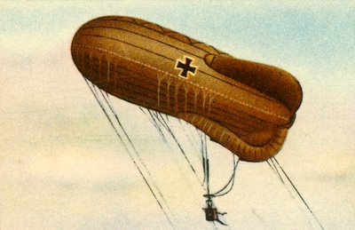 Drachen-Ballon, ca. 1898, 1932 von Unbekannt