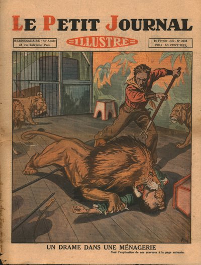 Drama in einer Menagerie, 1930 von Unbekannt