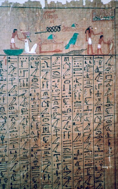 Ägyptische Hieroglyphen aus einem Totenbuch von Unbekannt