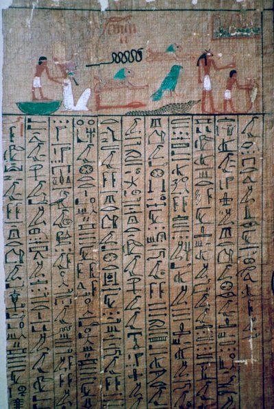 Ägyptische Hieroglyphen aus einem Totenbuch von Unbekannt