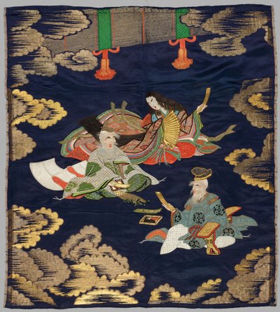 Bestickte Fukusa, späte 1800er-frühe 1900er Jahre von Unbekannt