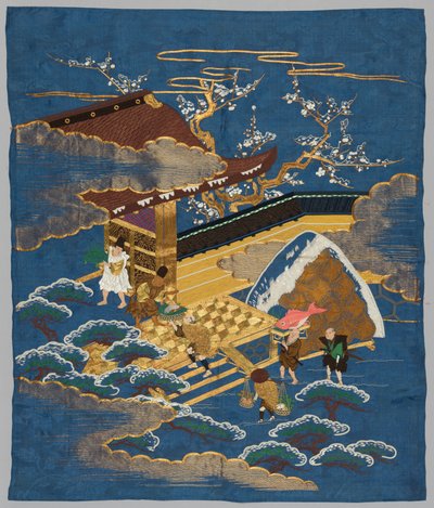 Gestickte Fukusa, späte 1800er bis frühe 1900er Jahre von Unbekannt