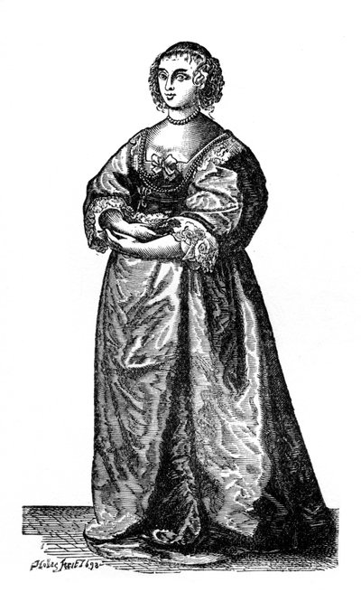Englische Hofdame, 1643, 1910 von Unbekannt