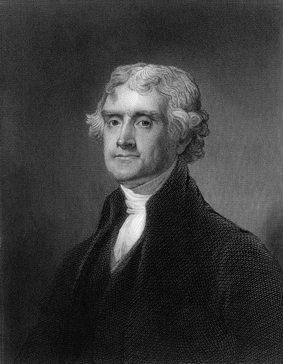 Gravur von Thomas Jefferson von Unbekannt