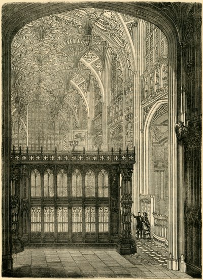 Eingang zur Kapelle von König Heinrich VII., 1881 von Unbekannt