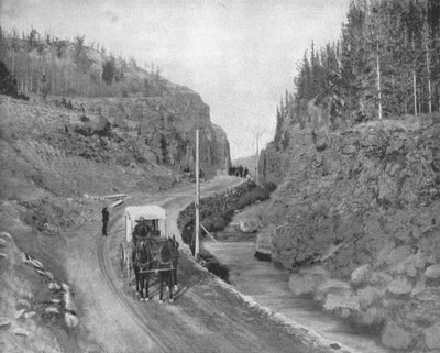 Eingang zum Yellowstone Park, USA, um 1900 von Unbekannt