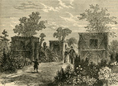 Eingang zu den Zoologischen Gärten im Jahr 1840, um 1876 von Unbekannt
