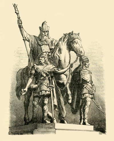 Reiterstatue von Karl dem Großen, Paris, 1890 von Unbekannt