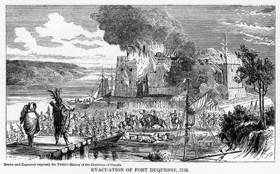 Evakuierung von Fort Duquesne, 1758, 1877 von Unbekannt