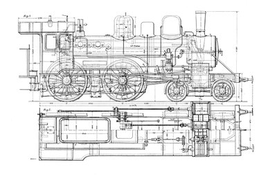 Beispiel für technische Zeichnung, 1901 von Unbekannt
