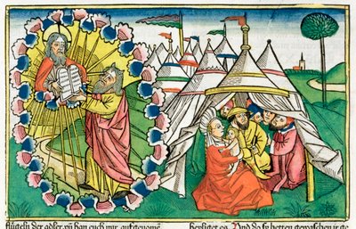 Exodus 20:1-5: Mose empfängt die Zehn Gebote von Unbekannt