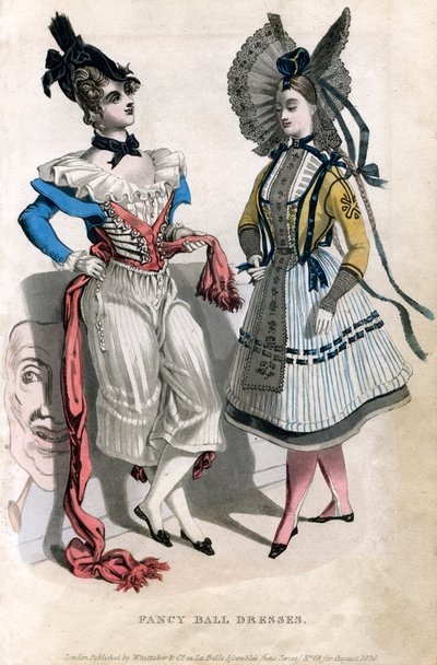 Kostümballkleider, 1830 von Unbekannt