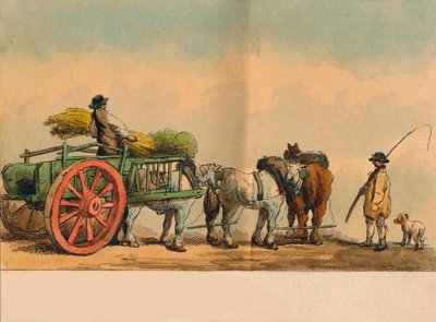 Landarbeiter und Wagen, 1797 von Unbekannt