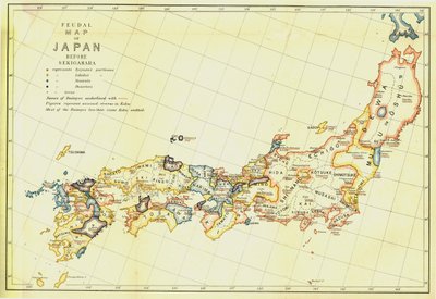 Feudalkarte von Japan vor Sekigahara, 1903 von Unbekannt