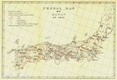 Feudalkarte von Japan im Jahr 1615, 1903 von Unbekannt