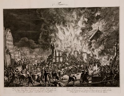 Feuer in der alten Seilerei, Amsterdam, Holland von Unbekannt
