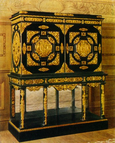 Flämischer Schrank aus Ebenholz mit vergoldeten Beschlägen, 1938 von Unbekannt