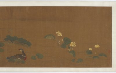 Blumen, Enten und Wachteln, 17. Jahrhundert von Unbekannt