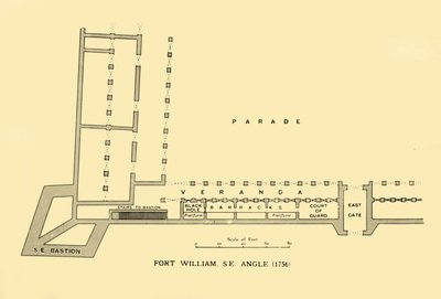 Fort William, S.E. Winkel, 1756 von Unbekannt