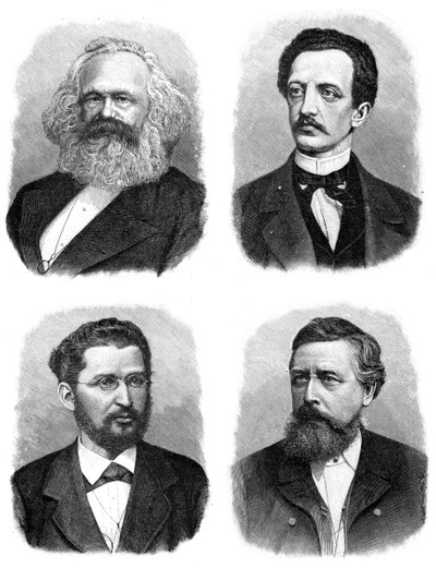 Vier deutsche Sozialisten, 1903 von Unbekannt