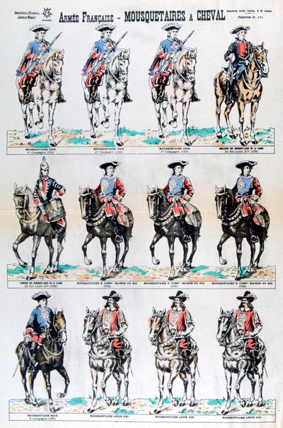 Französische Armee, berittene Musketiere, 17. Jahrhundert von Unbekannt