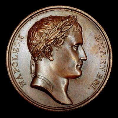 Französische Bronzemedaille mit Büste von Napoleon von Unbekannt