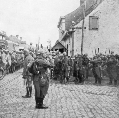 Französische und belgische Truppen, Flandern von Unbekannt
