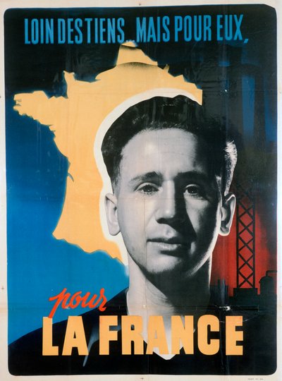 Französisches Freiwilligenarbeitsplakat, ca. 1942-1944 von Unbekannt