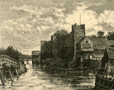 Vorderseite von Newark Castle, 1898 von Unbekannt