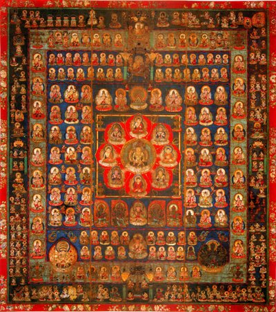 Garbhadhatu Mandala, 8.-9. Jahrhundert von Unbekannt