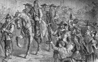 General Dalzell betritt Edinburgh, Juli 1666, um 1880 von Unbekannt