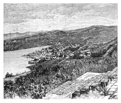 Gesamtansicht von Castries, St. Lucia, ca. 1890 von Unbekannt