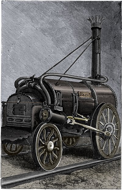 George Stephensons Lokomotive Rocket, 1829 von Unbekannt