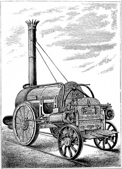 George Stephensons Lokomotive Rocket, ca. 1875 von Unbekannt