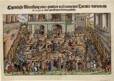 Deutsches Ritterturnier, ca. 1530 von Unbekannt