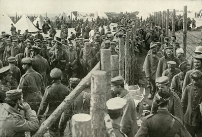 Deutsche Gefangene betreten die Käfige, 1919 von Unbekannt