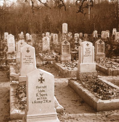 Deutscher Friedhof, Carlepont, Nordfrankreich, ca. 1914-1918 von Unbekannt