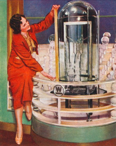 Gigantische elektrische Lampe, 1938 von Unbekannt