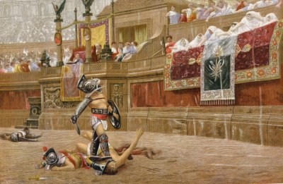 Gladiatoren in der römischen Arena von Unbekannt