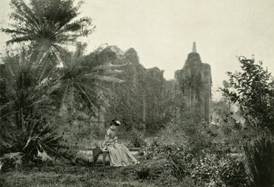 Gotische Ruine im Barrackpore-Garten, ca. 1870, 1925 von Unbekannt