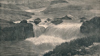 Große Wasserfälle des Yellowstone River, 1873, 1883 von Unbekannt