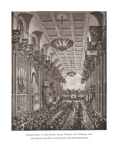 Große Halle Guildhall, 1837 von Unbekannt