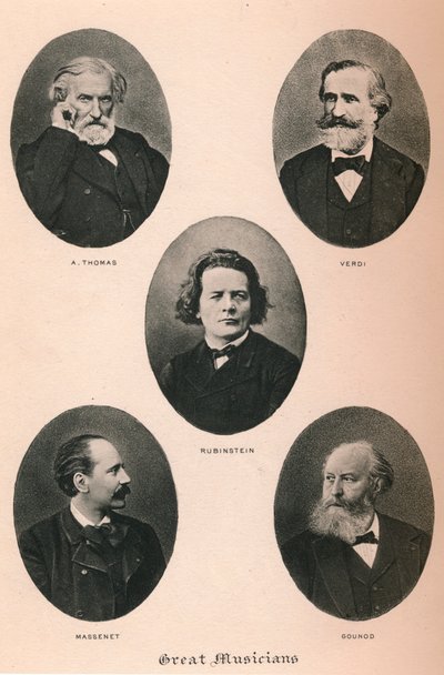 Große Musiker - Platte I., 1895 von Unbekannt
