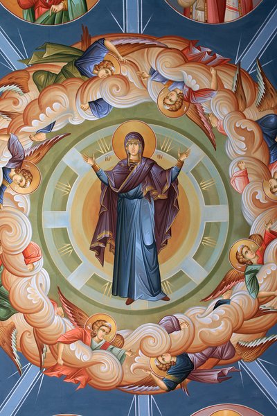 Griechisch-orthodoxes Deckenfresko von Unbekannt