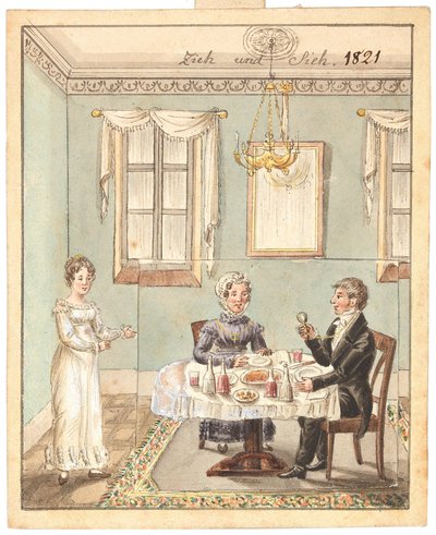 Grußkarte, 1821 von Unbekannt