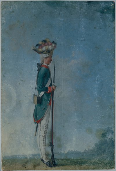 Grenadier des Preobraschenski-Regiments, Ende der 1770er Jahre von Unbekannt