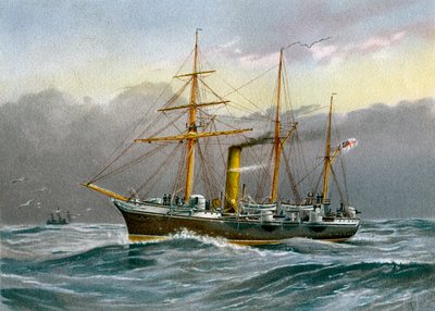HMS Nymphe, Sloop der Royal Navy, ca. 1890-ca. 1893 von Unbekannt