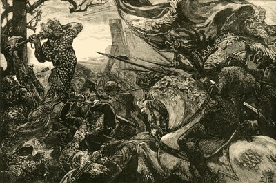 Harold in der Schlacht von Hastings, 1066, 1890 von Unbekannt