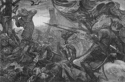 Harold in der Schlacht von Hastings, 1066 von Unbekannt